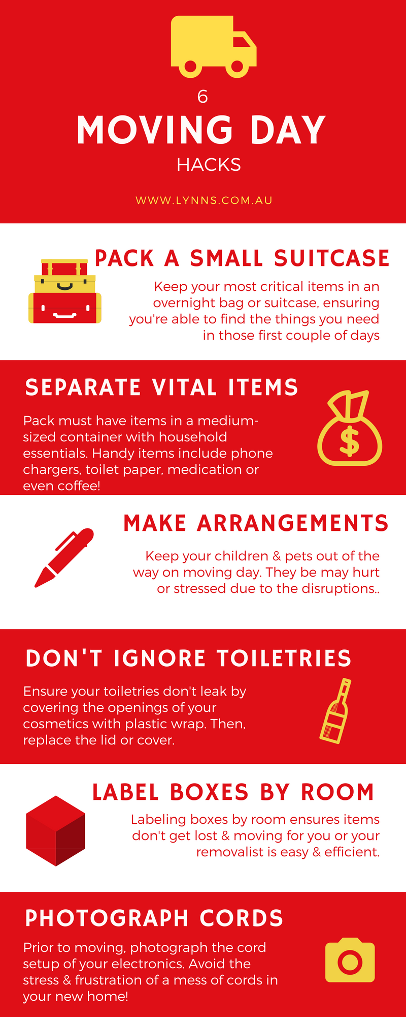 moving day hacks infographic